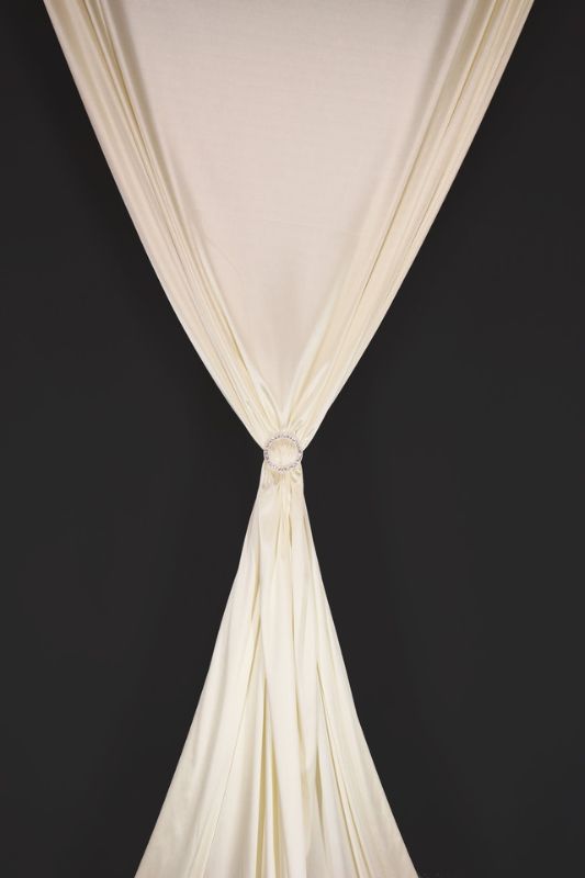 Event Backdrop - Stretch Satin Look Luxury Draping -  White