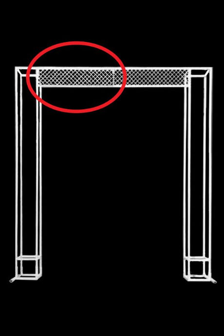 White lattice backdrop inserts (set of 2) for W8808 frame, ideal for floral designs or custom color themes at events.