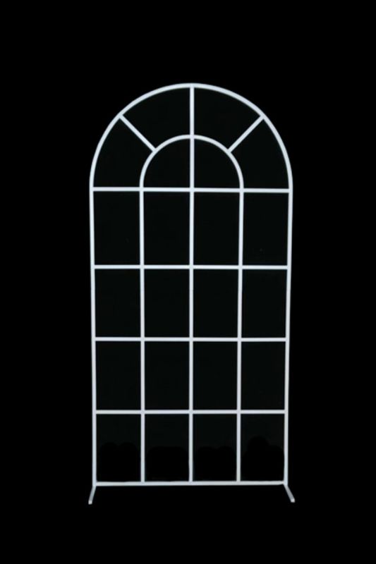 Event Backdrop - Classic Arch Window Frame -  White