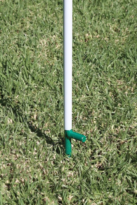 Set of 12 durable steel garden pegs, resembling twigs, for securing event backdrops outdoors.