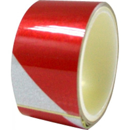 Pinstripe Reflective - 25mm X 1m (Red - White)