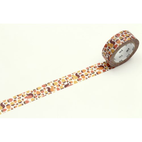 MT Washi Tape 15mm x 7m EX Squirrel and Acorn