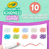 Crayola Colors of Kindness Fineline Washable Markers 10Pk