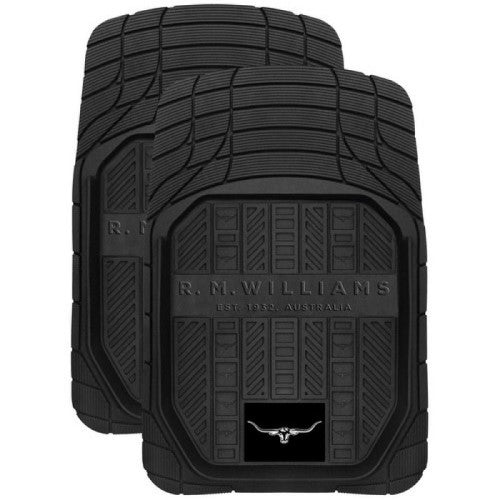 Rmw Rubber Front Mats Black Set Of 2 -R.M.WILLIAMS