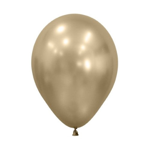 Sempertex 12cm Silk Gold Dust Latex Balloons 870- 50 Pack - Pack of 50