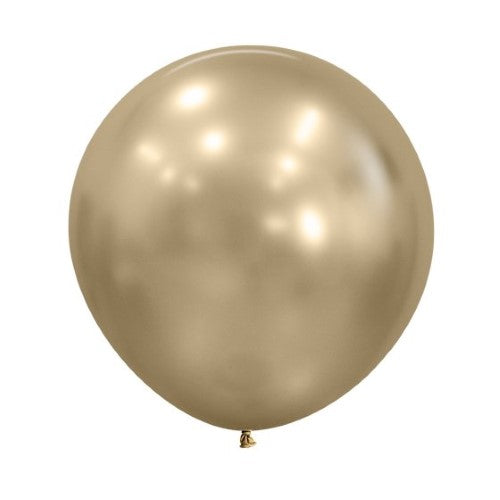 Sempertex 60cm Silk Gold Dust Latex Balloons 870- 3 Pack - Pack of 3