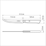 Churrasco Steak Knife Serrated Narrow Blade Polywood Red 5",  11cm - Tramontina