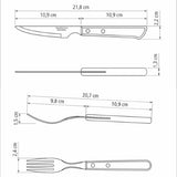 Churrasco Spanish Steak Cutlery 12 Piece Set - Red - Tramontina