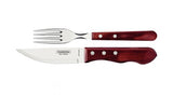 Churrasco Jumbo Steak Cutlery 12 Piece Set  - Red - Tramontina