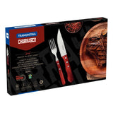 Churrasco Jumbo Steak Cutlery 12 Piece Set  - Red - Tramontina