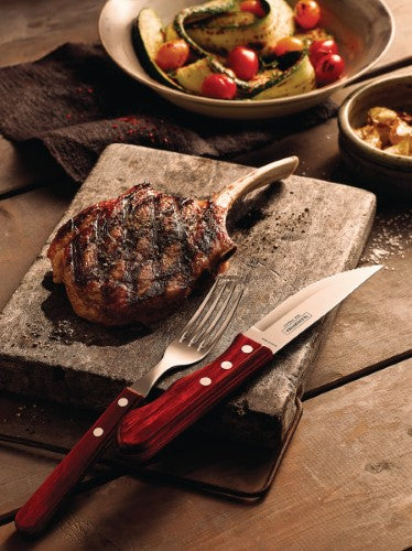Churrasco Jumbo Steak Cutlery 12 Piece Set  - Red - Tramontina