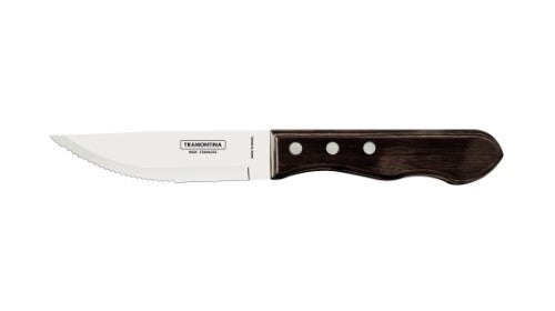 Churrasco Steak Knife Jumbo Point Brown 4 Piece Set 12cm - Tramontina