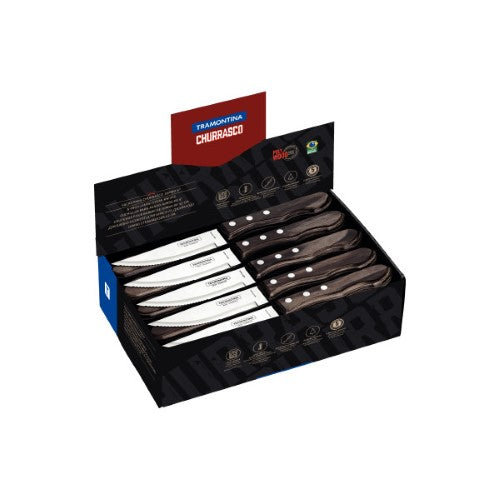 Jumbo Steak Knife with Polywood Handle 5", 12cm - Brown (CDU 48pcs) - Tramontina