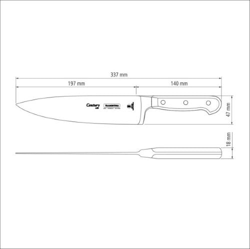 Century Forged Chefs Knife  8", 20cm - Tramontina