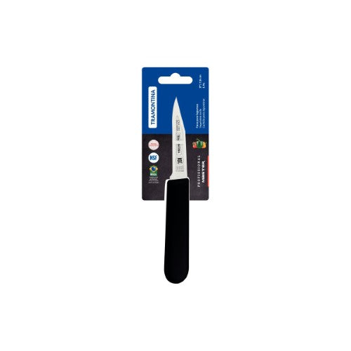 Professional Master Black Paring Knife Tappered 3", 8cm - Tramontina