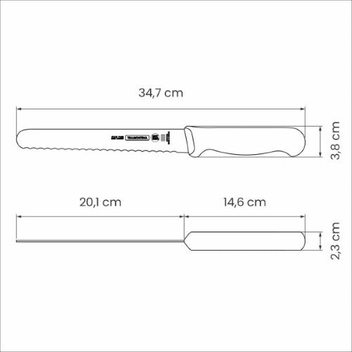 Professional Master  Bread/Pastry Knife 8", 20cm - Tramontina