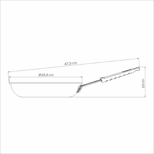 Professional Induction Aluminum Nonstick Restaurant Fry Pan 25cm - Tramontina