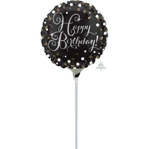 22cm Inflated Happy Birthday Sparkling Birthday