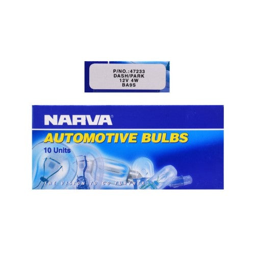 Narva - Globe 12v 4w Ba9s Dash/Park Pk10
