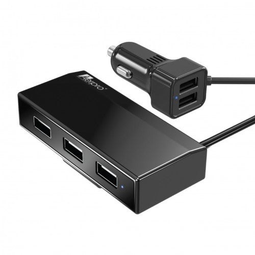 9.6A FIVE PORT USB IN-CAR CHARGER WITH 1.8M CABLE