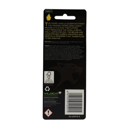 Air Freshener Leaf Vanilla Pk3