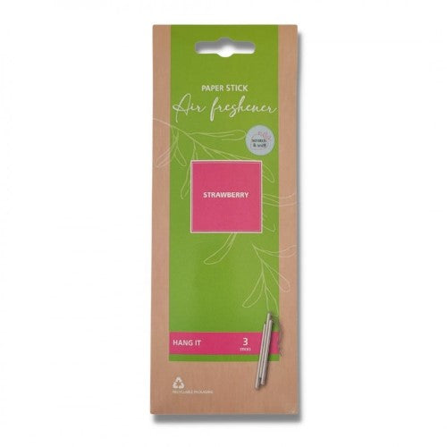 PAPER STICKS AIR FRESHENER STRAWBERRY PK3
