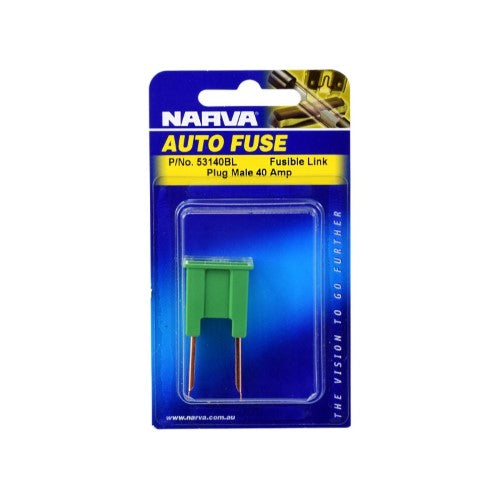 Male Plug In Fusible Link - 40 Amp Green (Blister Pack Of 1)