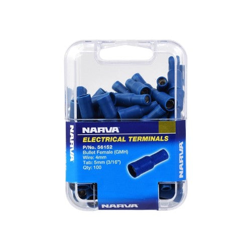 Female Bullet Terminal - 5.0mm (Blue - 100 Pack)