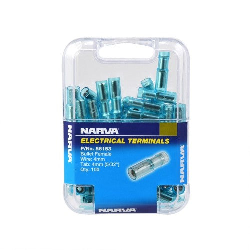 Female Bullet Terminal - 4.0mm (Blue - 100 Pack)