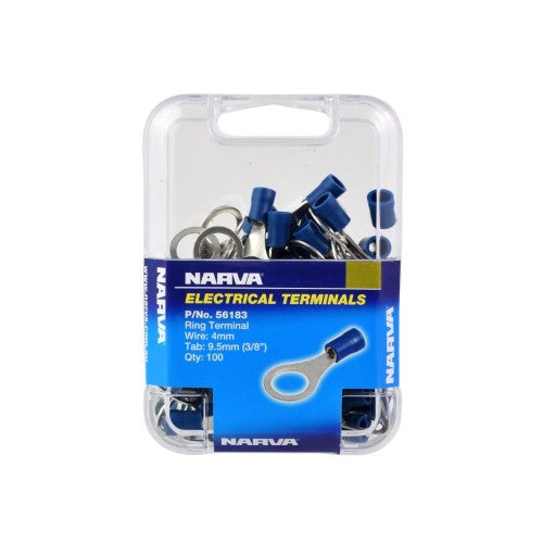 Ring Terminal - 9.5mm (Blue - 100 Pack)
