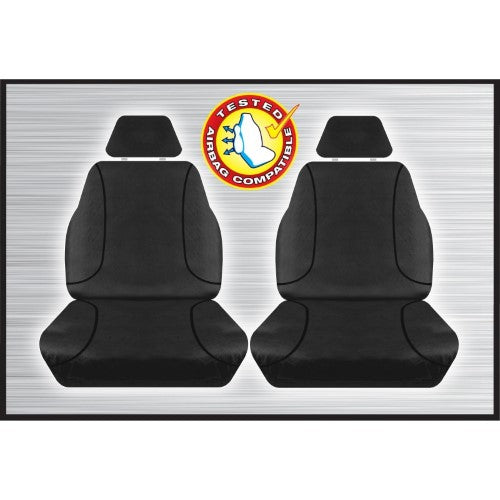 BLACK CANVAS FRONT SEAT COVER PAIR - HILUX SR & SR5