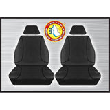 BLACK FRONT CANVAS SEAT COVER PAIR - HILUX 07/2015 ONWARD