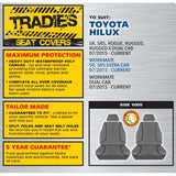 GREY CANVAS FRONT SEAT COVER PAIR - HILUX 07/2015 ONWARD