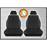 BLACK CANVAS FRONT SEAT COVER - MITSUBISHI TRITON 05/2015 ONWARD