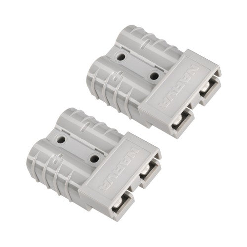 Heavy-Duty 50 Amp Connector Housing Grey W/ Copper Terminals