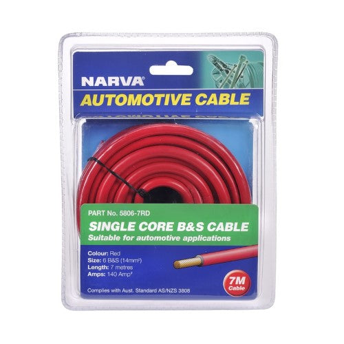 Battery Cable 6b&S 140a 7m Red