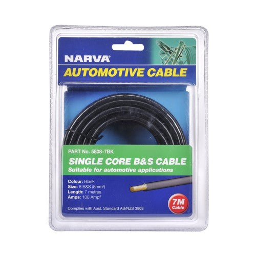 Battery Cable 8b&S 100a 7m Black