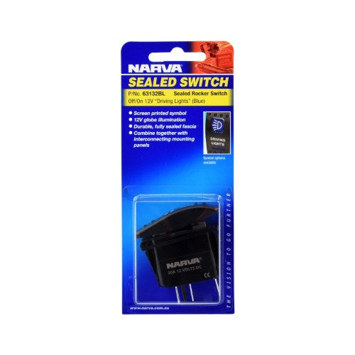 12 Volt Illuminated Off  / On Sealed Rocker Switch