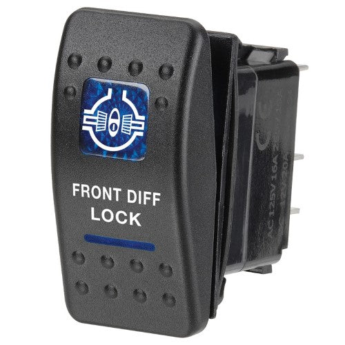 12 Volt Illuminated Off  / On Sealed Rocker Switch 'Front Diff Lock '