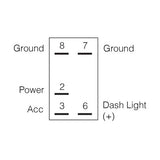 12 Volt Illuminated Off  / On Sealed Rocker Switch With '
