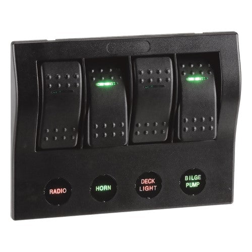 4-Way Led Switch Panel With Circuit Breaker Protection