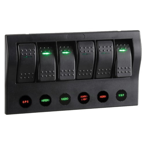 6-Way Led Switch Panel With Circuit Breaker Protection