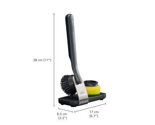SinkTech Soap-Dispensing Palm Brush with Large Storage Stand - Joseph Joseph