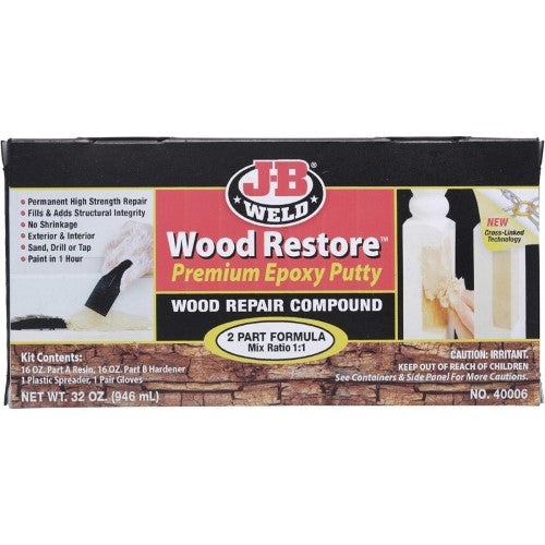 Wood Restore Premium Epoxy Putty - JB Weld 946ml