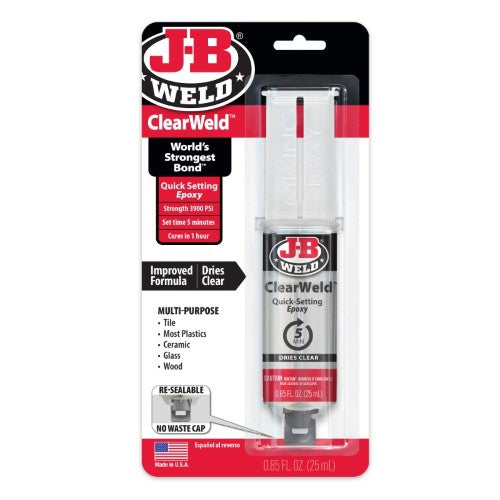 Clearweld Clear Epoxy Syringe - JB Weld