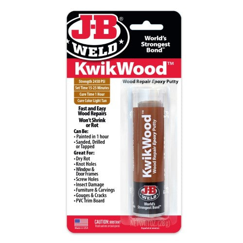 Kwikwood Epoxy Putty Stick - JB Weld