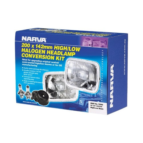 Halogen Headlamp - H4 Conversion Kit - 200 X 142mm High / Low Beam