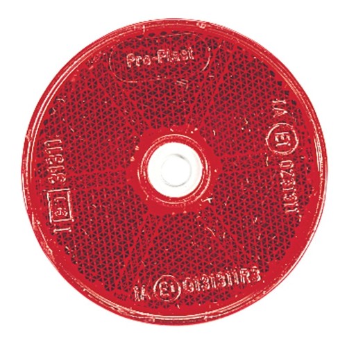 Retro Reflector With Central Fixing Hole (Red)