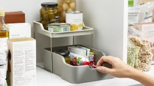 2tier Cupboard Orgniser w/Drawer - Joseph Joseph Duo