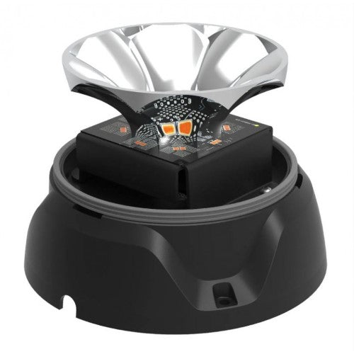 PULSE II LED AMBER WITH CLEAR LENS STROBE FLANGE BASE